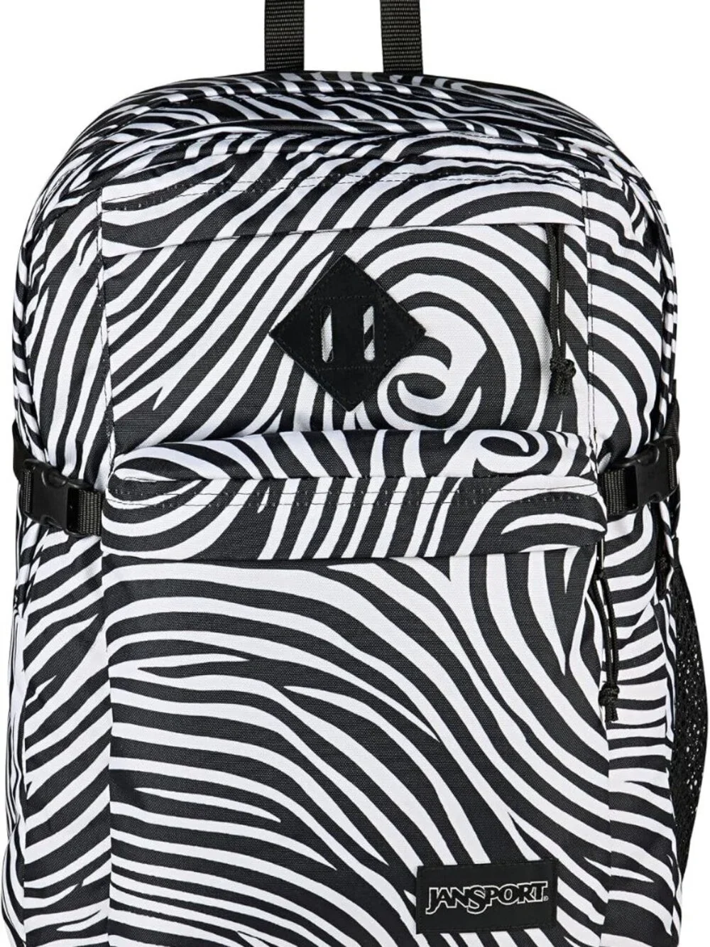 Main Campus Jansport BackPack-Surreal Swirls, black & white, large